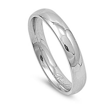 316L Stainless Steel Milgrain Edge Wedding Band Stacking Stacker Ring 4 mm 316L Stainless Steel Milgrain Edge Wedding Band Stacking Stacker Ring 4 mm